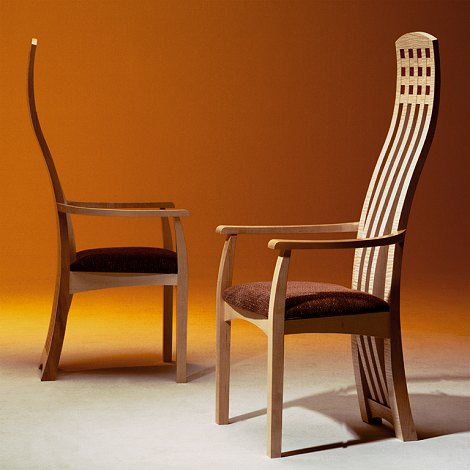 Ripple maple dining chairs