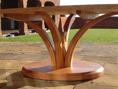 Our largest outdoor table so far - 26 feet long. Made in oiled oak