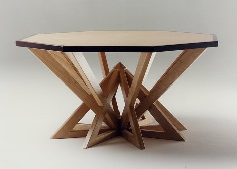 Reversible octagonal dining table