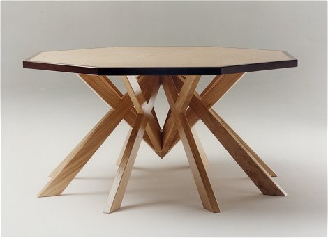 Reversible octagonal dining table