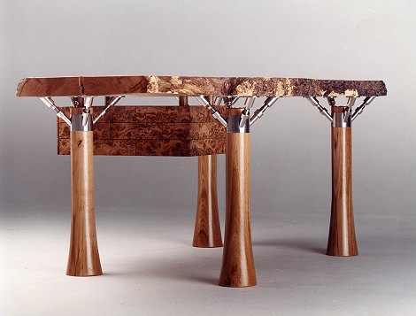 Wild and natural burr oak desk